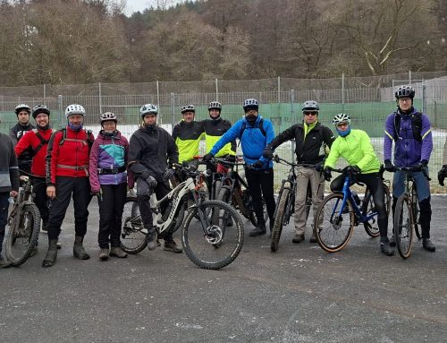 Frostiger Fahrspaß: Drei Bikegruppen erobern die Trails rund um Mömlingen