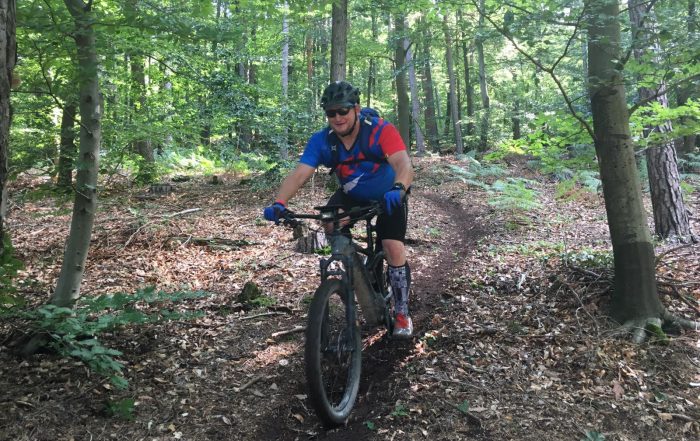 on trail